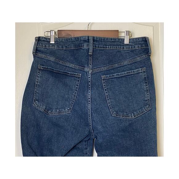 Old Navy Women's Dark Wash OG Straight High-Rise Jeans Size 14 - Picture 4 of 9